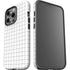 White Grid iPhone 15 Pro Impact Case